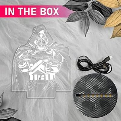 3D Illusion DoctorDoom  Marvel Night Lamp with Automatic Color Changing Light   Marvel Super Heroes Desk Table Lamp  Anime Lover Gift